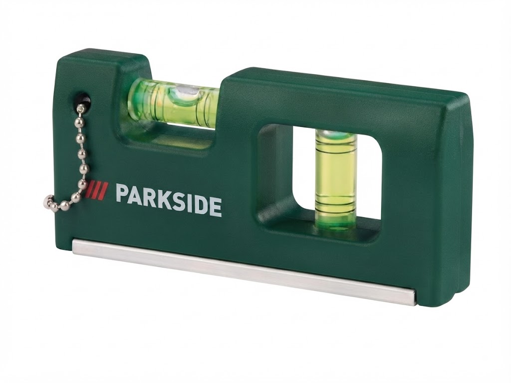 Parkside mini vízmérték mágneses mérőfelülettel és lánccal